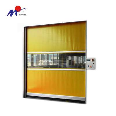 Finished surface industrial position PVC high speed shutter doors