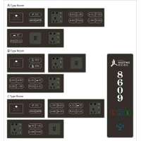 Touch screen hotel door plate electronic doorplate with Do Not Disturb/hotel make up room sign F2